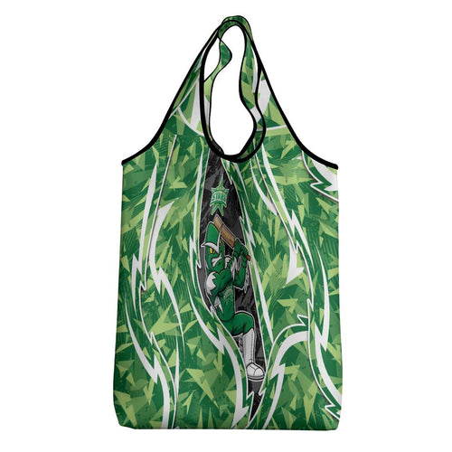 Melbourne Stars Grocery Bag Flaming Lightning Storm Geometric Sports Mascot Art
