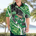 Melbourne Stars Hawaiian Shirt Flaming Lightning Storm Geometric Sports Mascot Art