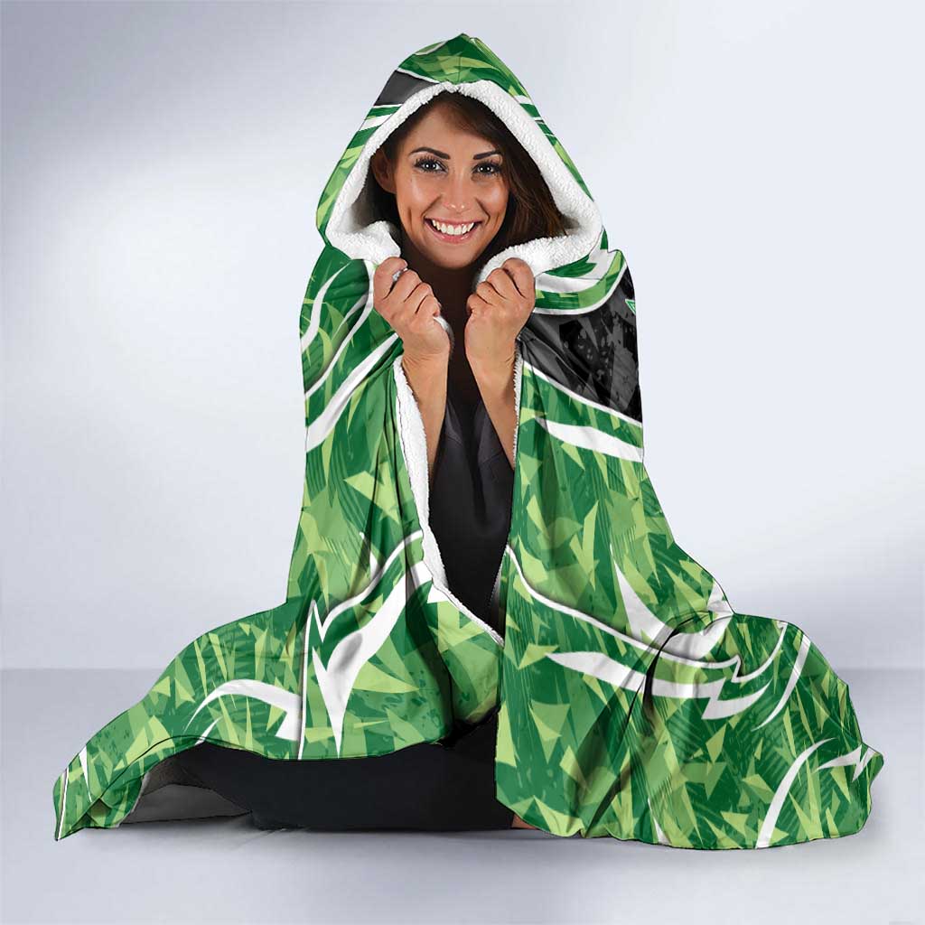 Melbourne Stars Hooded Blanket Flaming Lightning Storm Geometric Sports Mascot Art