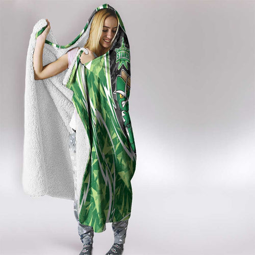 Melbourne Stars Hooded Blanket Flaming Lightning Storm Geometric Sports Mascot Art