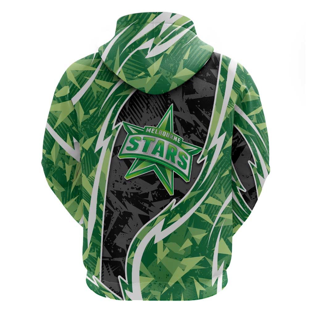 Melbourne Stars Hoodie Flaming Lightning Storm Geometric Sports Mascot Art