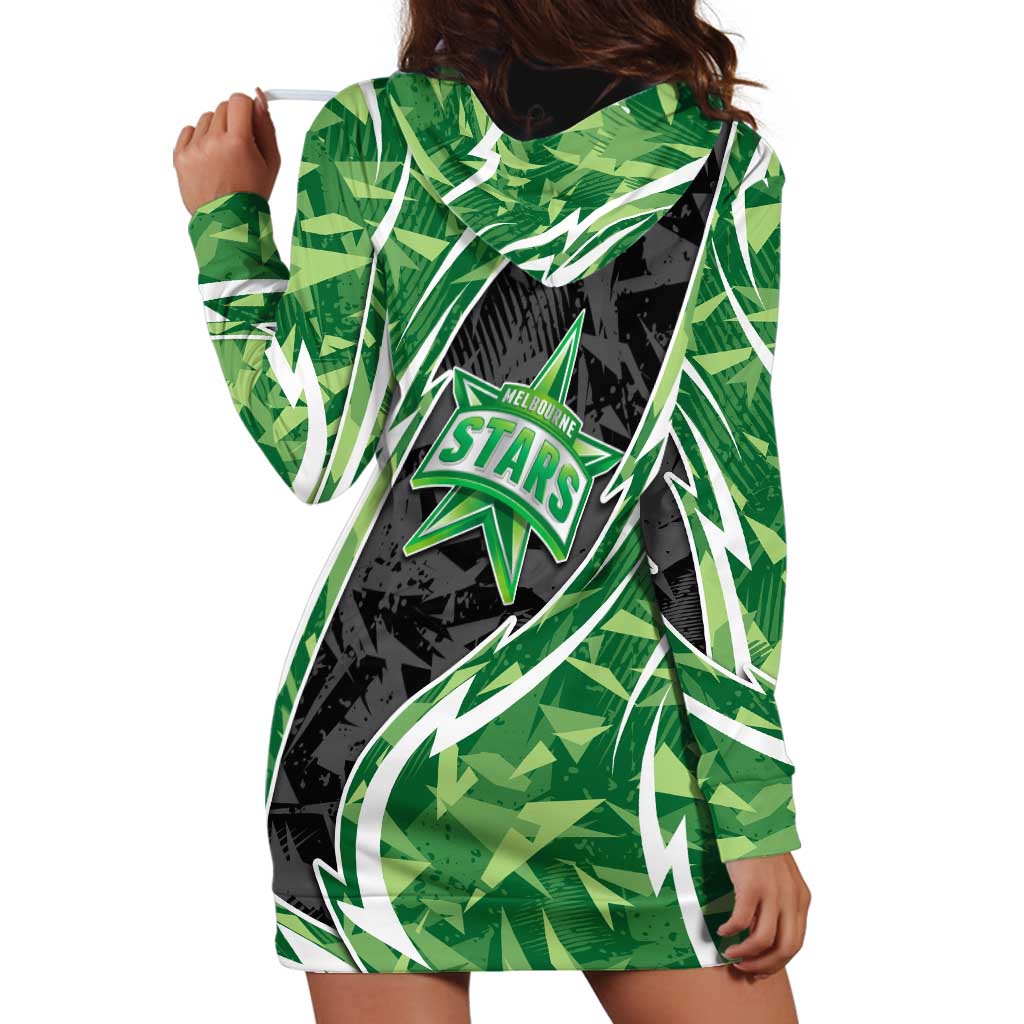 Melbourne Stars Hoodie Dress Flaming Lightning Storm Geometric Sports Mascot Art