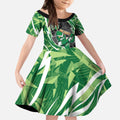 Melbourne Stars Kid Short Sleeve Dress Flaming Lightning Storm Geometric Sports Mascot Art
