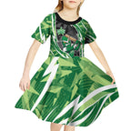 Melbourne Stars Kid Short Sleeve Dress Flaming Lightning Storm Geometric Sports Mascot Art