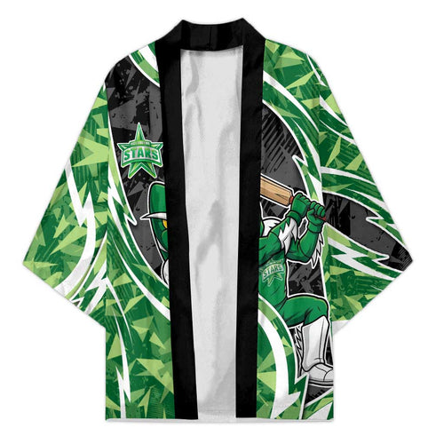 Melbourne Stars Kimono Flaming Lightning Storm Geometric Sports Mascot Art