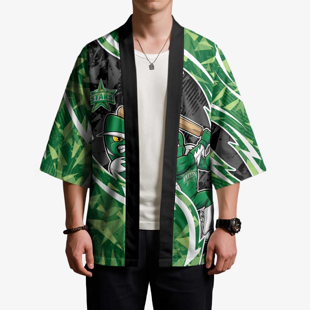 Melbourne Stars Kimono Flaming Lightning Storm Geometric Sports Mascot Art