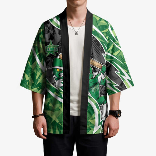 Melbourne Stars Kimono Flaming Lightning Storm Geometric Sports Mascot Art