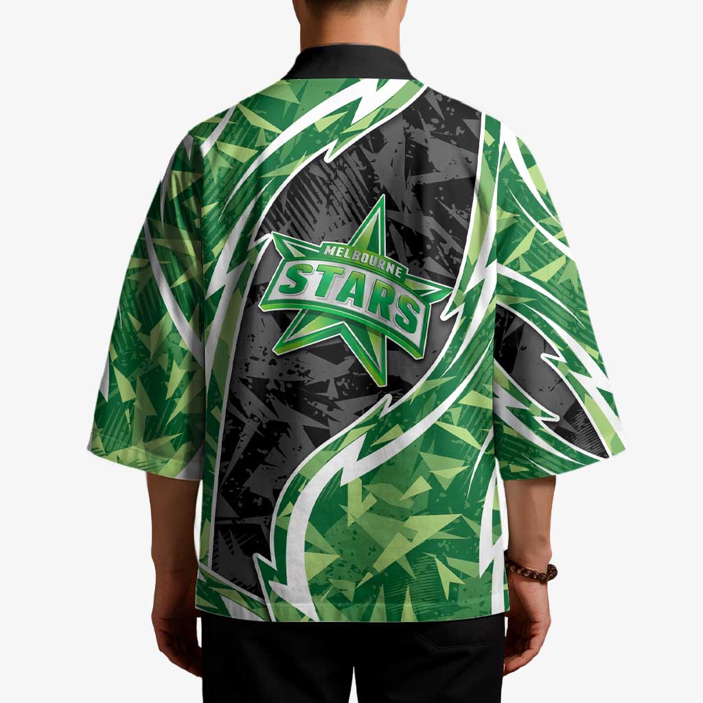 Melbourne Stars Kimono Flaming Lightning Storm Geometric Sports Mascot Art