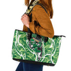 Melbourne Stars Leather Tote Bag Flaming Lightning Storm Geometric Sports Mascot Art