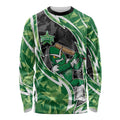 Melbourne Stars Long Sleeve Shirt Flaming Lightning Storm Geometric Sports Mascot Art