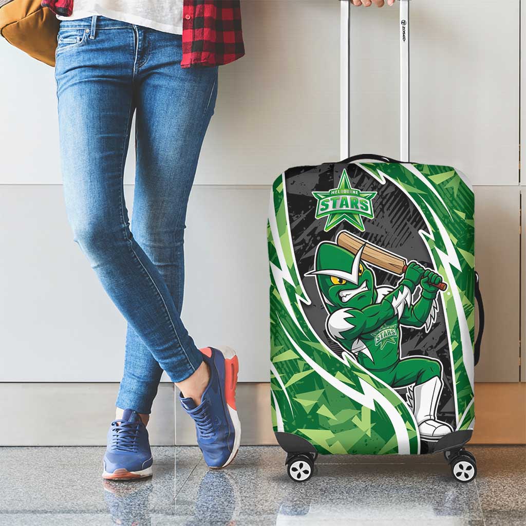 Melbourne Stars Luggage Cover Flaming Lightning Storm Geometric Sports Mascot Art