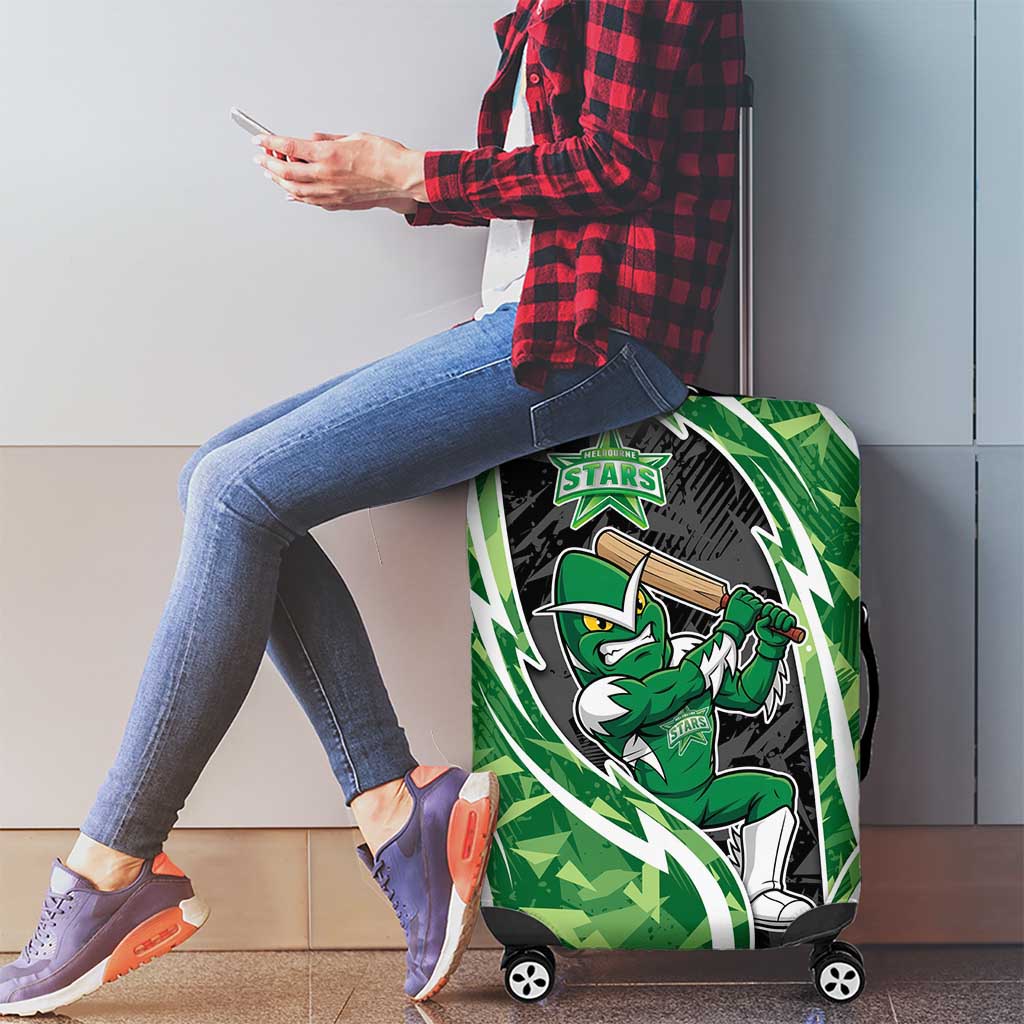 Melbourne Stars Luggage Cover Flaming Lightning Storm Geometric Sports Mascot Art