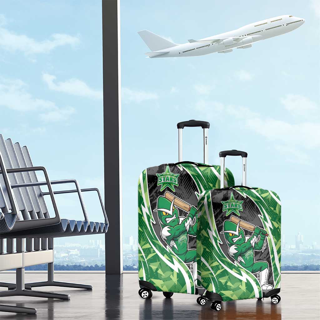 Melbourne Stars Luggage Cover Flaming Lightning Storm Geometric Sports Mascot Art