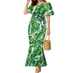 Melbourne Stars Mermaid Dress Flaming Lightning Storm Geometric Sports Mascot Art