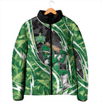 Melbourne Stars Padded Jacket Flaming Lightning Storm Geometric Sports Mascot Art