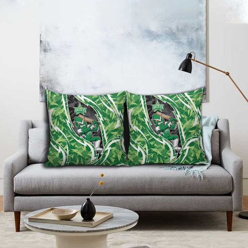 Melbourne Stars Pillow Cover Flaming Lightning Storm Geometric Sports Mascot Art