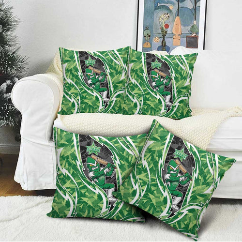 Melbourne Stars Pillow Cover Flaming Lightning Storm Geometric Sports Mascot Art