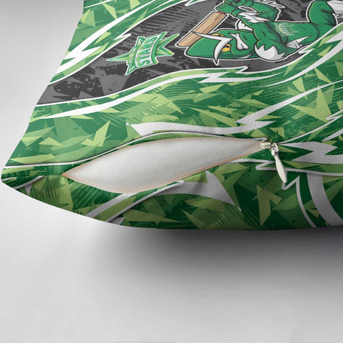 Melbourne Stars Pillow Cover Flaming Lightning Storm Geometric Sports Mascot Art