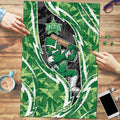 Melbourne Stars Puzzle Flaming Lightning Storm Geometric Sports Mascot Art