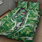 Melbourne Stars Quilt Bed Set Flaming Lightning Storm Geometric Sports Mascot Art