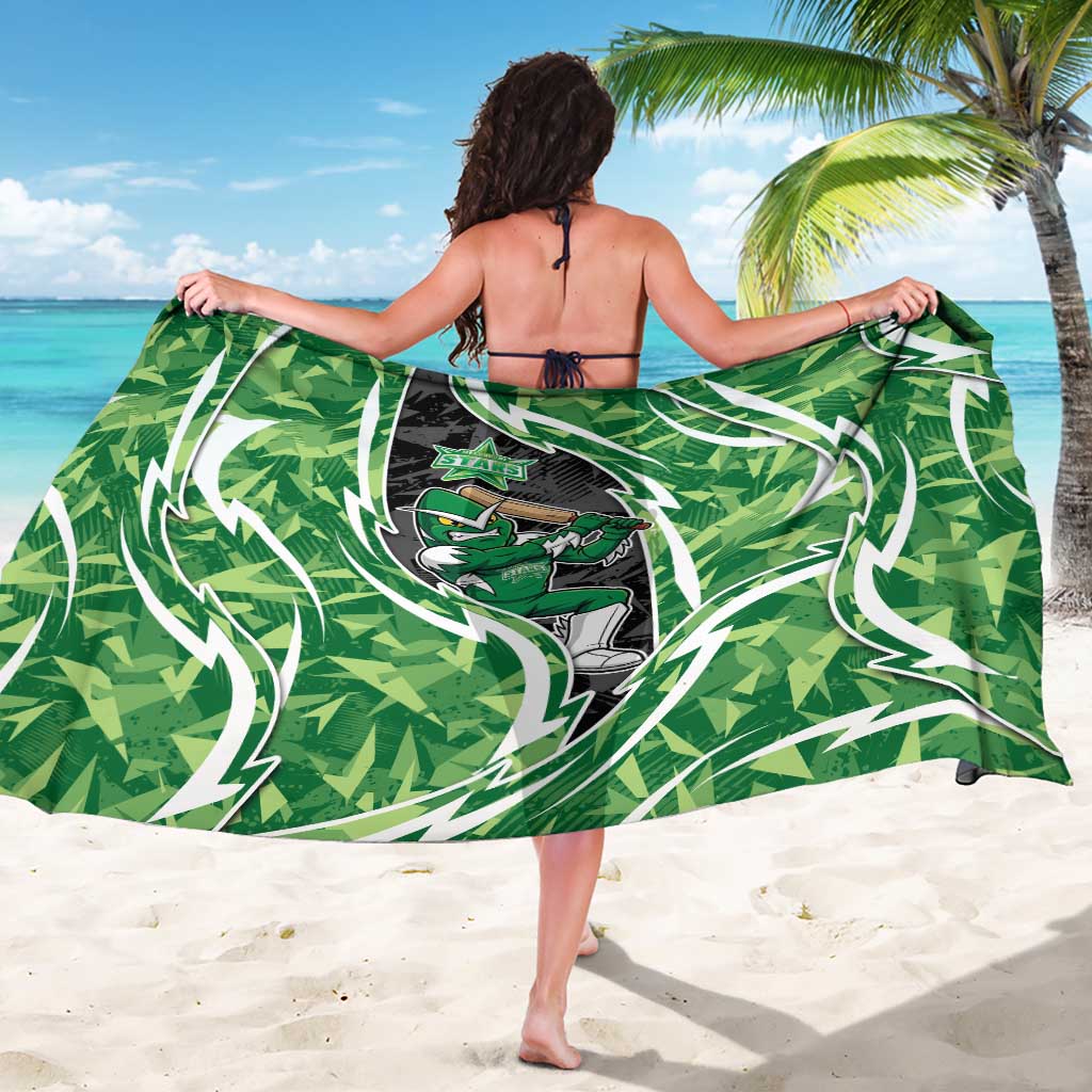 Melbourne Stars Sarong Flaming Lightning Storm Geometric Sports Mascot Art