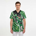Melbourne Stars Scrub Top Flaming Lightning Storm Geometric Sports Mascot Art