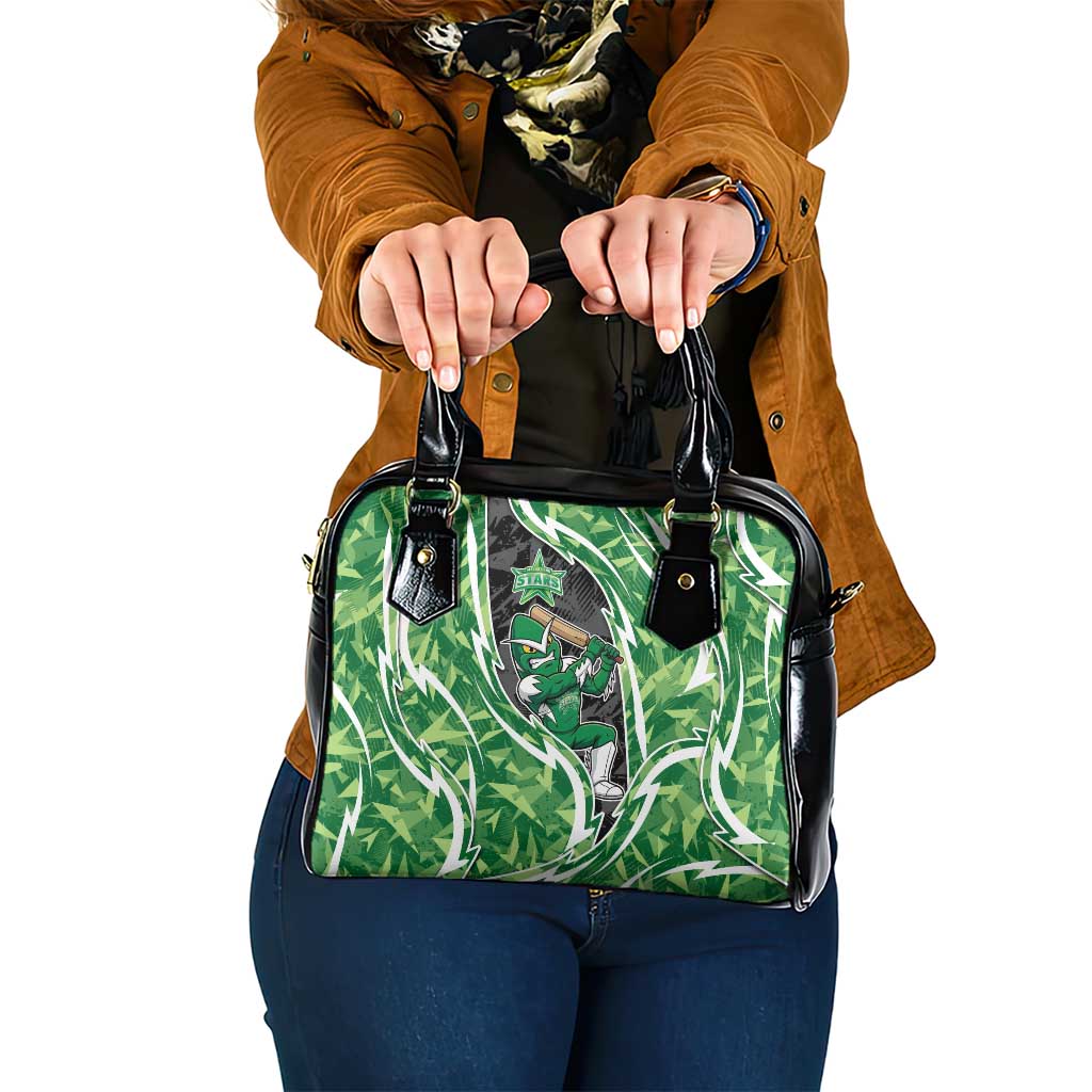 Melbourne Stars Shoulder Handbag Flaming Lightning Storm Geometric Sports Mascot Art