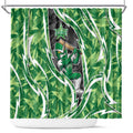 Melbourne Stars Shower Curtain Flaming Lightning Storm Geometric Sports Mascot Art