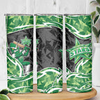 Melbourne Stars Skinny Tumbler Flaming Lightning Storm Geometric Sports Mascot Art