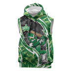 Melbourne Stars Sleeveless Hoodie Flaming Lightning Storm Geometric Sports Mascot Art