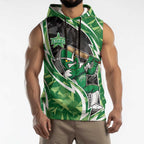 Melbourne Stars Sleeveless Hoodie Flaming Lightning Storm Geometric Sports Mascot Art