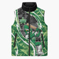 Melbourne Stars Sleeveless Puffer Jacket Flaming Lightning Storm Geometric Sports Mascot Art