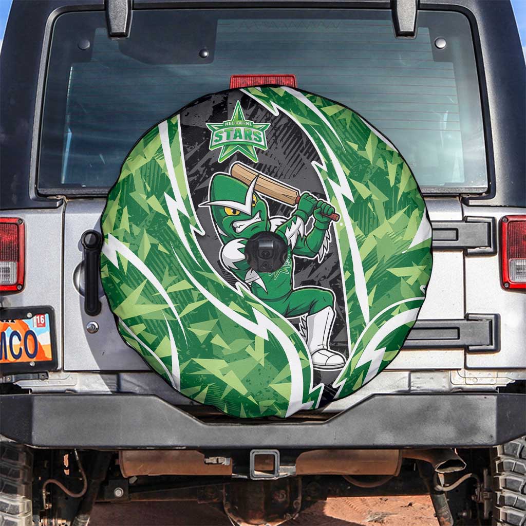 Melbourne Stars Spare Tire Cover Flaming Lightning Storm Geometric Sports Mascot Art