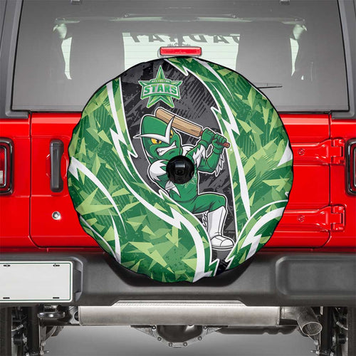 Melbourne Stars Spare Tire Cover Flaming Lightning Storm Geometric Sports Mascot Art