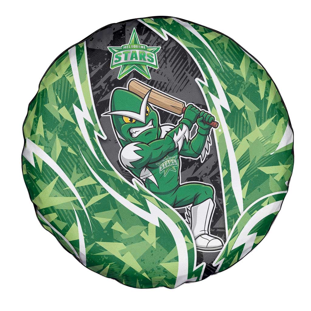 Melbourne Stars Spare Tire Cover Flaming Lightning Storm Geometric Sports Mascot Art
