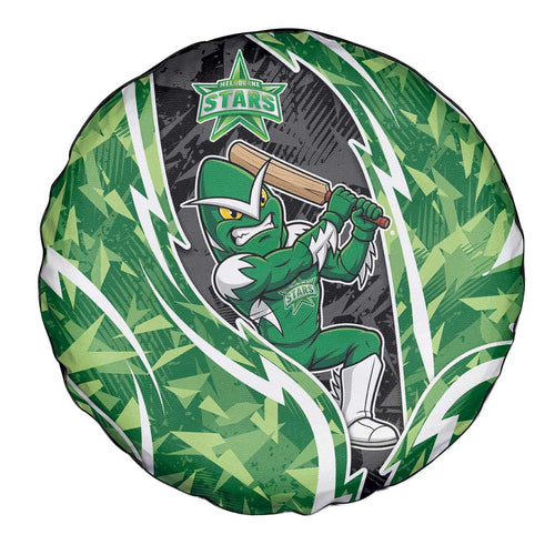 Melbourne Stars Spare Tire Cover Flaming Lightning Storm Geometric Sports Mascot Art