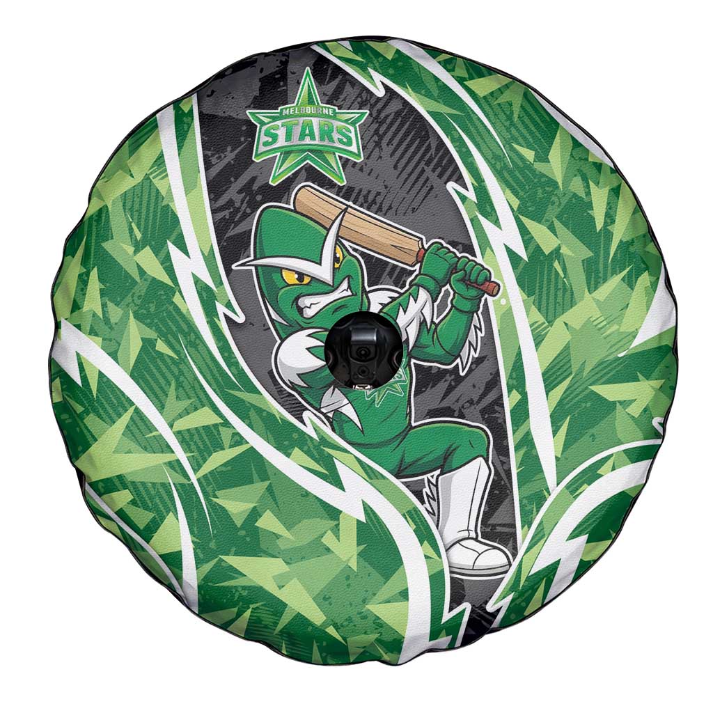 Melbourne Stars Spare Tire Cover Flaming Lightning Storm Geometric Sports Mascot Art