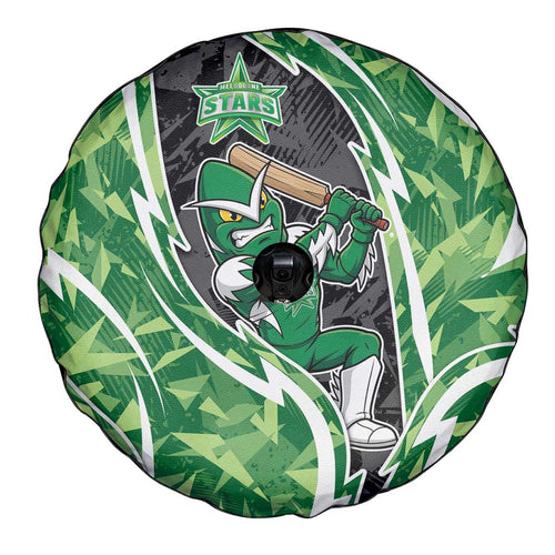 Melbourne Stars Spare Tire Cover Flaming Lightning Storm Geometric Sports Mascot Art