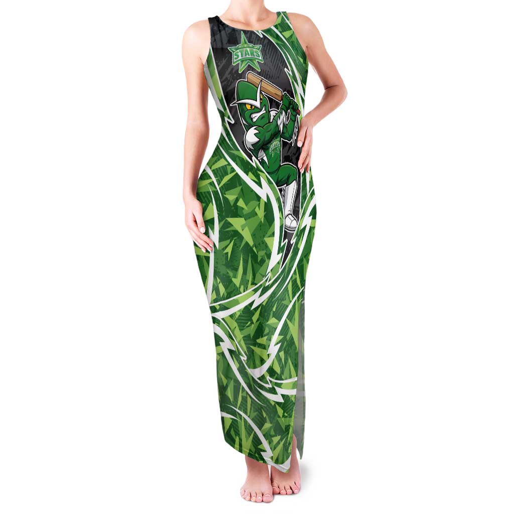 Melbourne Stars Tank Maxi Dress Flaming Lightning Storm Geometric Sports Mascot Art