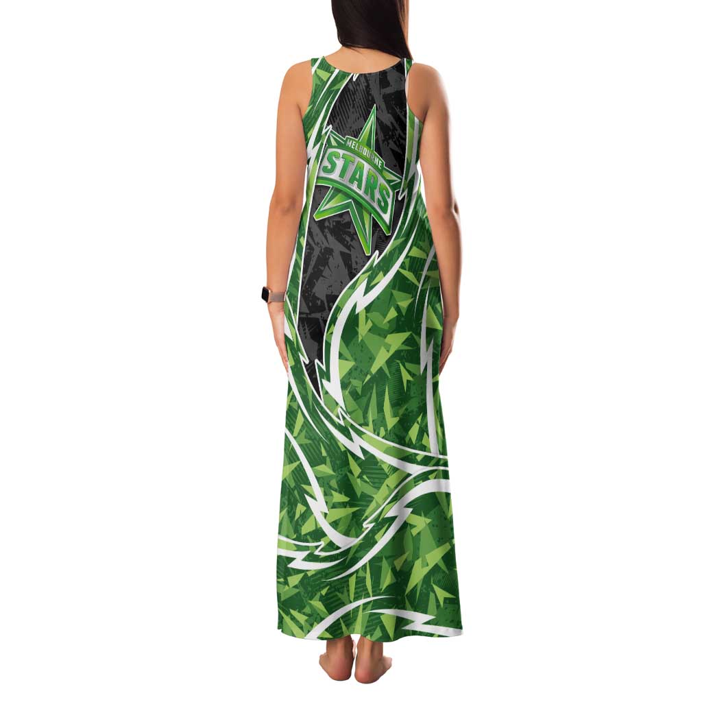 Melbourne Stars Tank Maxi Dress Flaming Lightning Storm Geometric Sports Mascot Art