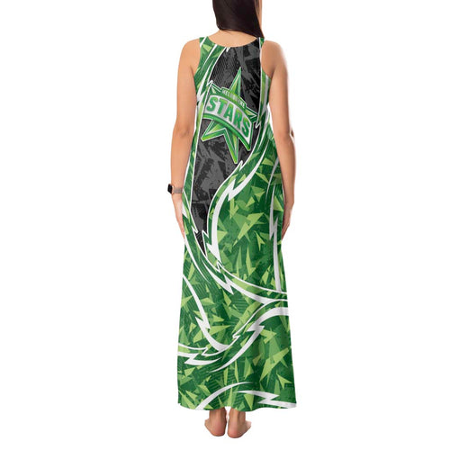 Melbourne Stars Tank Maxi Dress Flaming Lightning Storm Geometric Sports Mascot Art