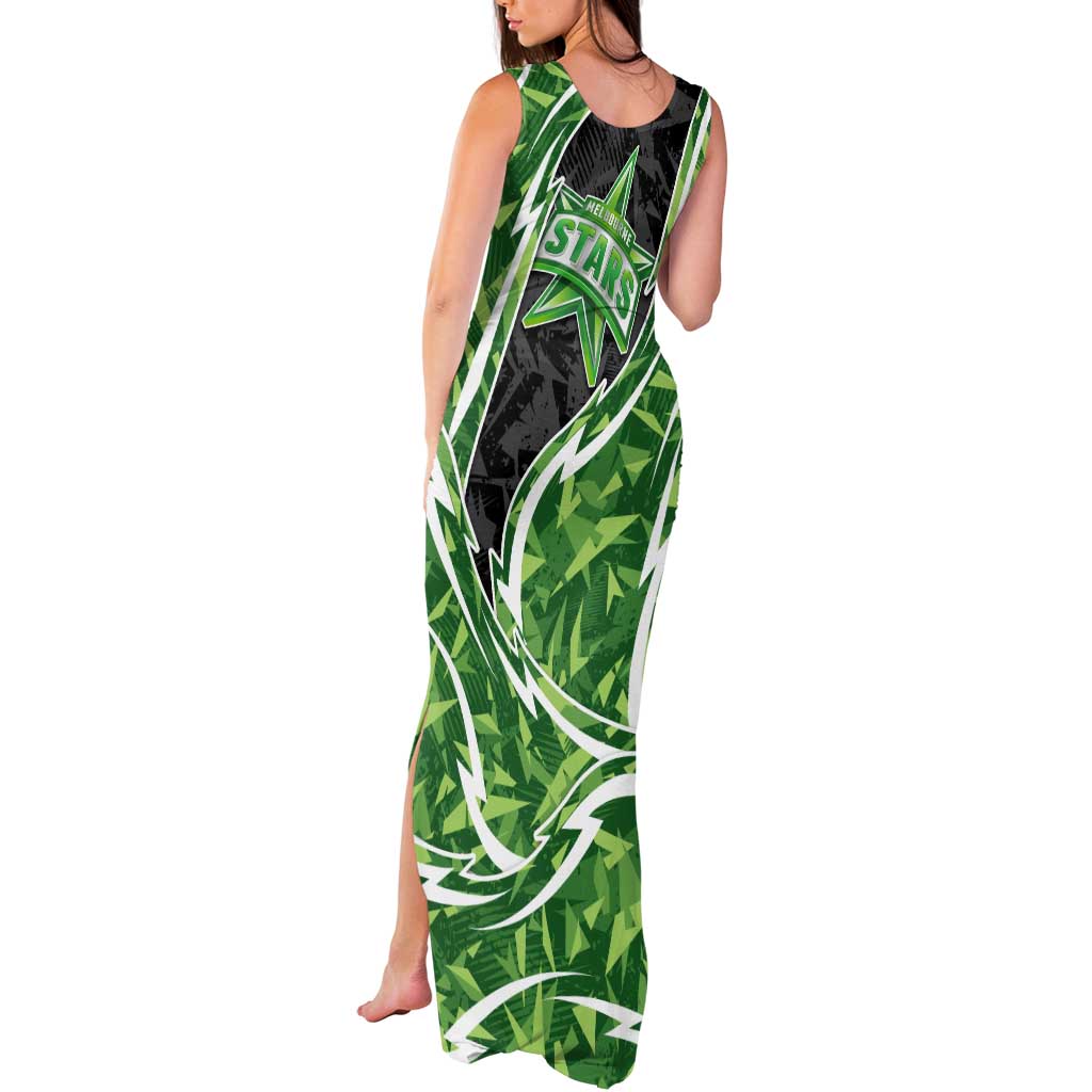 Melbourne Stars Tank Maxi Dress Flaming Lightning Storm Geometric Sports Mascot Art