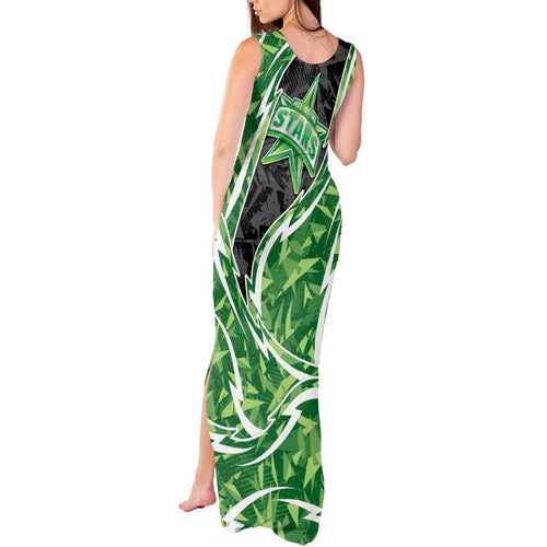 Melbourne Stars Tank Maxi Dress Flaming Lightning Storm Geometric Sports Mascot Art