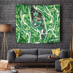 Melbourne Stars Tapestry Flaming Lightning Storm Geometric Sports Mascot Art