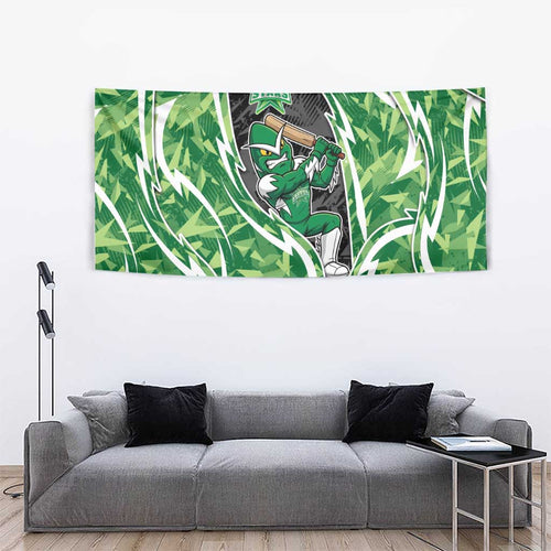 Melbourne Stars Tapestry Flaming Lightning Storm Geometric Sports Mascot Art