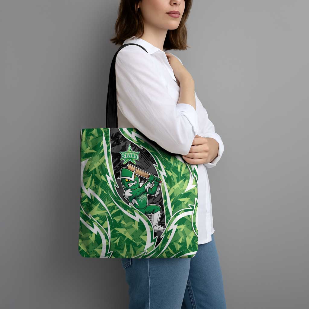 Melbourne Stars Tote Bag Flaming Lightning Storm Geometric Sports Mascot Art