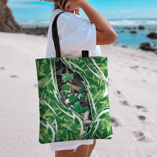 Melbourne Stars Tote Bag Flaming Lightning Storm Geometric Sports Mascot Art