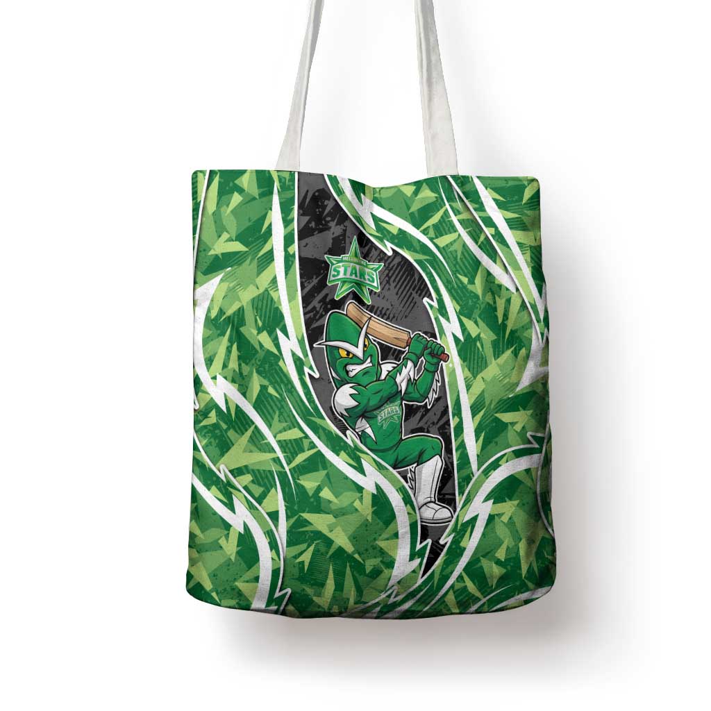 Melbourne Stars Tote Bag Flaming Lightning Storm Geometric Sports Mascot Art