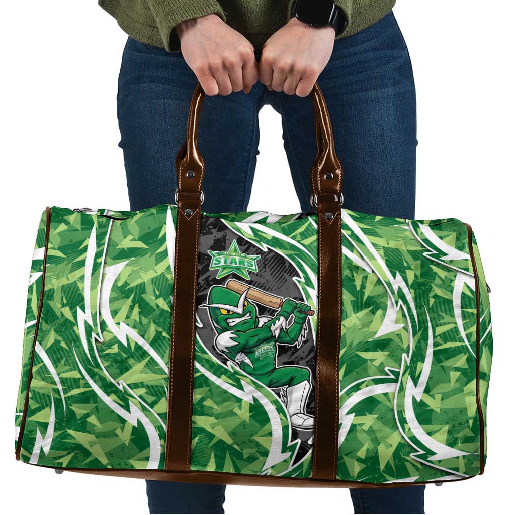 Melbourne Stars Travel Bag Flaming Lightning Storm Geometric Sports Mascot Art