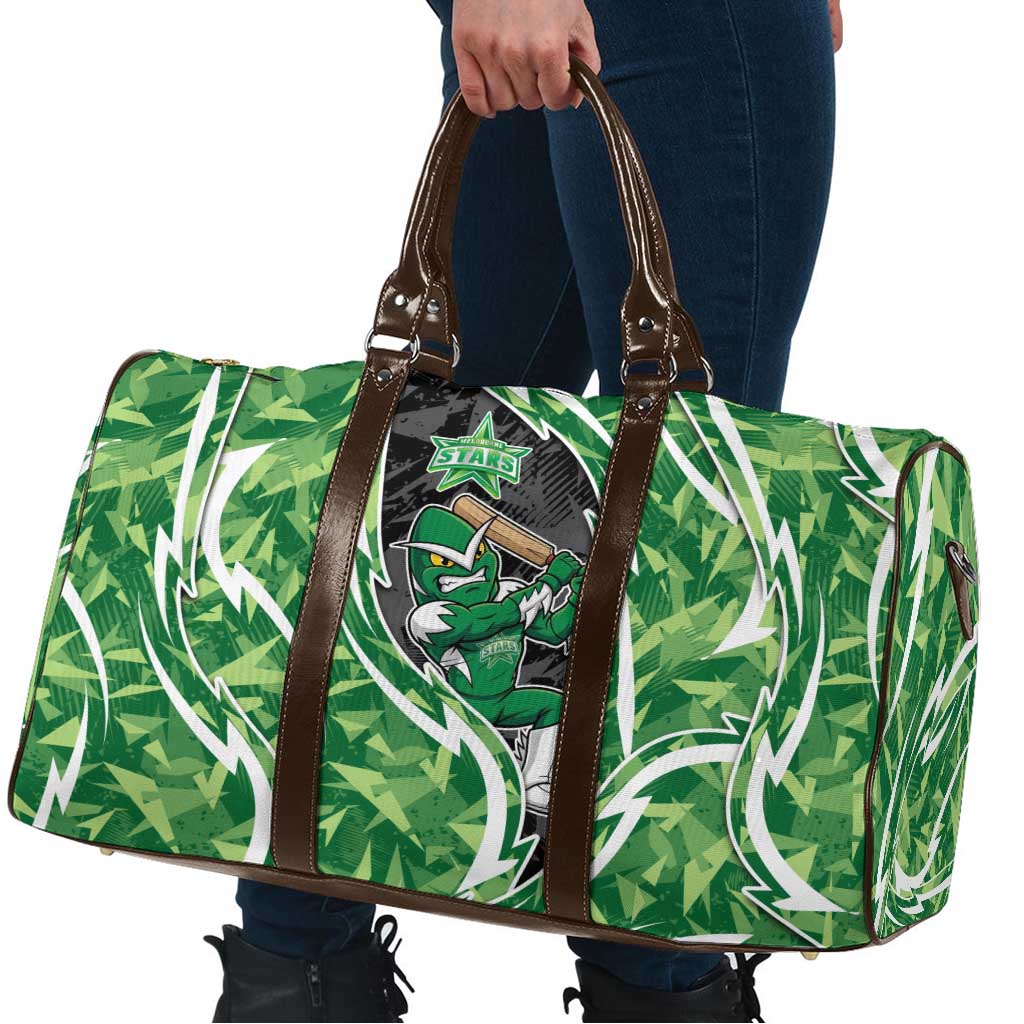 Melbourne Stars Travel Bag Flaming Lightning Storm Geometric Sports Mascot Art